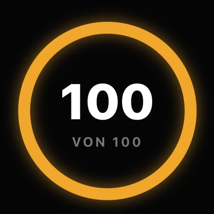 Der Punktering von Momentum bei 100 von 100